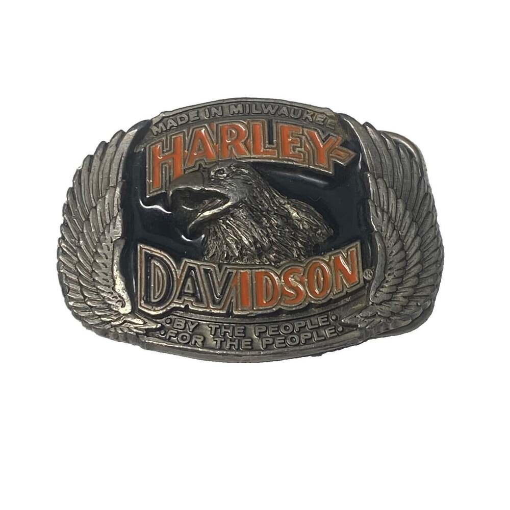 Harley Davidson Made in Milwaukee Belt Buckle Baron H406 1991 Rare Vintage